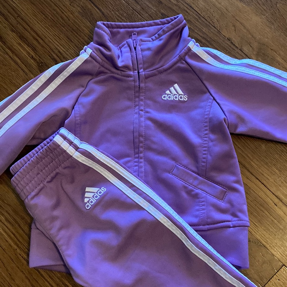 Adidas purple baby track suit